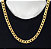 Corrente Masculina Grumet Grossa Banhada a Ouro 18k - 8 mm - 70 cm Frete Grátis - Imagem 1