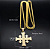 Colar Masculino Cruz de Jerusalém Dourado com Corrente 60 cm – Pingente Religioso Cristão - Imagem 5