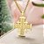 Colar Feminino Cruz de Jerusalém Dourado – Pingente Religioso Cristão com Corrente Ajustável - Imagem 4