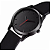 Relógio Masculino Preto Pulseira de Couro Fundo Preto Quartzo - Imagem 3