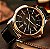 Relógio Masculino Yazole 358 Pulseira em Couro Ferragem Bronze - Imagem 1