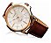 Relógio Masculino Yazole 358 Marrom Pulseira Couro - Imagem 5