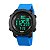 Relógio Masculino Digital Azul Led Emborrachado Pulseira de Silicone À Prova D'água - Imagem 1
