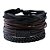 Pulseira de Couro Masculina Ajustável KIT 4 Unidades - Imagem 2