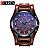 Relógio Masculino Curren Marrom Pulseira de Couro Bracelete Fundo Marrom - Imagem 4