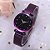 Relógio Feminino Roxo Pulseira em Aço Magnético com Pedras de Strass - Imagem 1