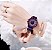 Relógio Feminino Roxo Pulseira em Aço Ímã Magnético Fundo Giratório - Imagem 7