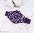Relógio Feminino Roxo Pulseira em Aço Ímã Magnético Fundo Giratório - Imagem 4