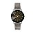 Relógio Feminino Preto Pulseira em Aço Fundo Preto com Detalhes em Prata Pontos de Strass Diamante Negro - Imagem 1