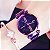 Relógio Feminino Roxo Pulseira de Aço Algarismos Romanos Céu Estrelado - Imagem 5