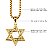 Corrente + Pingente Estrela Salomão Israel Hexagrama - Imagem 5