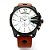 Relógio Masculino Curren Marrom Claro Fundo Branco Pulseira de Couro Quartzo - Imagem 1