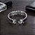 Pulseira de Aço Masculina Inox 316L Bracelete Prateada Design de Luxo Preto Black Motion - Imagem 2