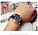 Relógio Masculino Preto Pulseira de Couro Fundo Preto Esportivo Yazole - Imagem 6