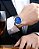 Relógio Masculino Azul Pulseira em Aço Prata Quartzo Calendário King - Imagem 7