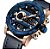 Relógio Masculino Azul  Naviforce Esportivo Pulseira Couro - Imagem 1