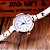 Relógio Feminino Rosê Bracelete Pulseira Duas Voltas Carude Strass Marfim - Imagem 2