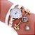 Relógio Feminino Rosê Bracelete Pulseira Duas Voltas Carude Strass Marfim - Imagem 1