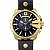 Relógio Masculino Curren Dourado com Fundo Preto Pulseira de Couro Preta Quartzo - Imagem 10