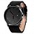 Relógio Masculino Preto Pulseira de Couro Fundo Preto Quartzo - Imagem 8