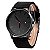 Relógio Masculino Preto Pulseira de Couro Fundo Preto Quartzo - Imagem 7