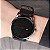 Relógio Masculino Preto Pulseira de Couro Fundo Preto Quartzo - Imagem 6