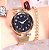 Relógio Feminino Strass Star Universe Pulseira Magnética Rose Gold Números - Imagem 1