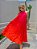 Vestido Elloah Coral Peach Plissado - Imagem 2