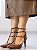 Scarpin Frida Marrom com Tiras e Spikes - Imagem 3