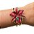 Bracelete Flor Pintado á Mão Marsala - Imagem 2
