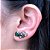 Conjunto brinco Ear Cuff e colar de gota Esmeralda - Imagem 2