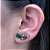 Conjunto brinco Ear Cuff e colar de gota Esmeralda - Imagem 4