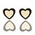 Brinco coração esmaltado zircônia semijoia - Imagem 2