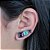 Brinco ear cuff com zircônia fusion quadrada - Imagem 1