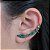 Brinco Ear Cuff longo geométrico zircônia Turmalina - Imagem 1