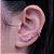 Ear Cuff delicado com zircônia Rubi banhado em ródio - Imagem 1