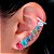 Ear cuff divo com piercing zircônia colorida - Imagem 6