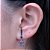 Ear Hook gota Ametista cravejado em zircônia ônix - Imagem 1
