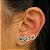 Ear Cuff Colorido contornado em zircônia cristal - Imagem 2