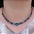 Colar choker gargantilha triangular zircônia colorida - Imagem 1