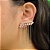 Ear Cuff luxo com franja banhado em ouro 18k - Imagem 1