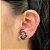 Brinco Ear Hook longo em micro zircônia ônix - Imagem 3