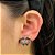 Brinco Ear Hook longo em micro zircônia ônix - Imagem 2
