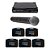 Kit 5 Microfones sem Fio TK U120 UHF Onyx - Imagem 1