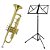 Kit Trompete TP 200 Laqueado New York + Estante de Partitura S2 - Imagem 1