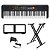 Kit Teclado Arranjador 61 Teclas PSR F52 com Fonte Bivolt Yamaha e Suporte em X - Imagem 1