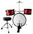 Bateria Infantil Acústica 2T JJ Vermelha com Banco e Pedal New York - Imagem 3