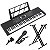 Kit Teclado Portátil Rhythmic 20 61 Teclas com Suporte em X - Imagem 1