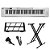 Kit Teclado Musical Portátil 61 Teclas Rhythmic 50WH Branco com Suporte em X - Imagem 1