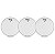 Kit 3 Peles Porosas para Bateria 12" Branca New York - Imagem 1
